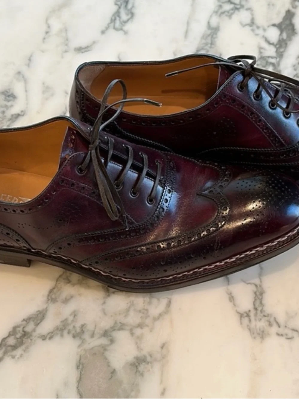 Salvatore Ferragamo Handmade Special Edition Tramezza Burgendy